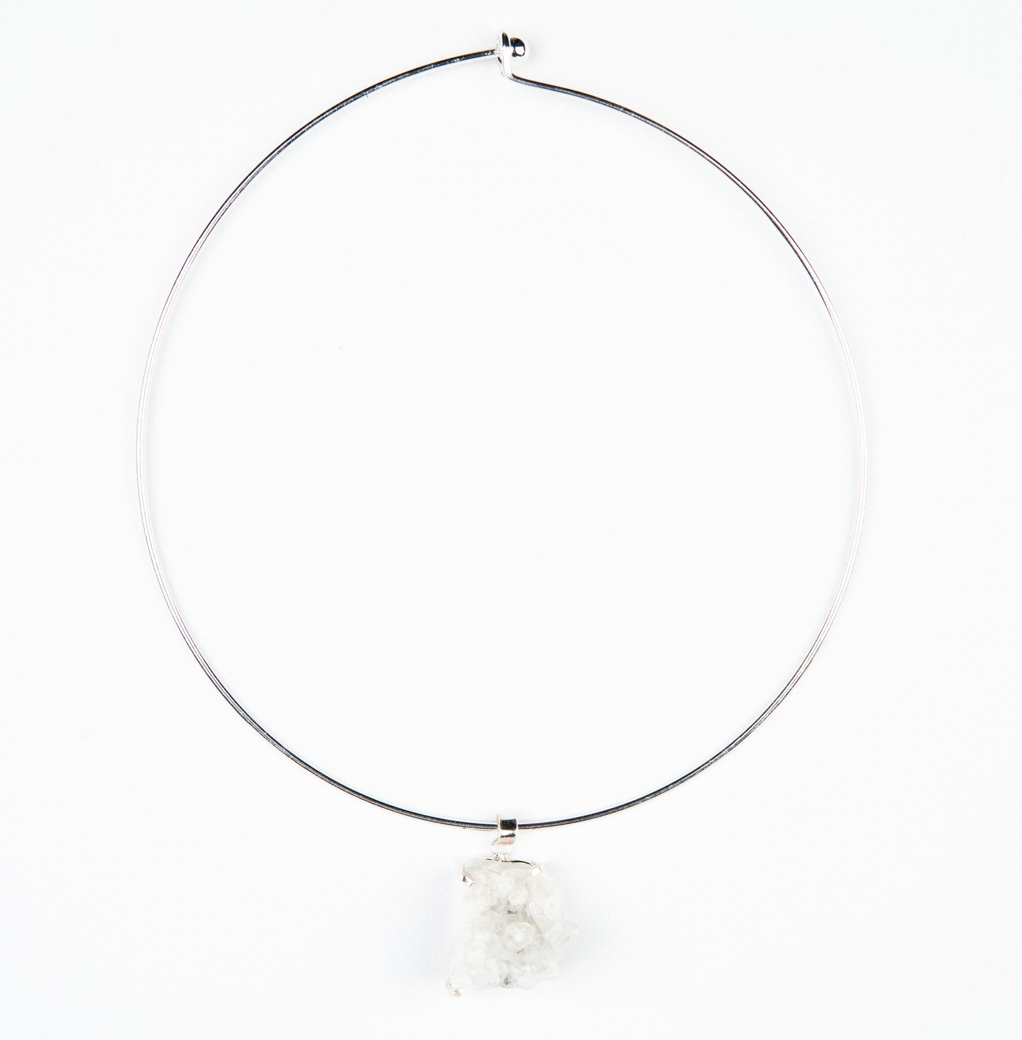 Чокер с Хрусталем и дымчатым кварцем с посеребрением onesize Cr-4