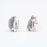 Сережки з Блакитним кришталем з посрібленням висячі onesize-7