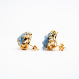Сережки з Блакитним кришталем з позолотою onesize-19