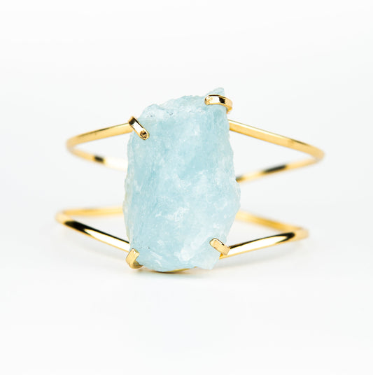 Браслет з Аквамарина з позолотою onesize Aq-156