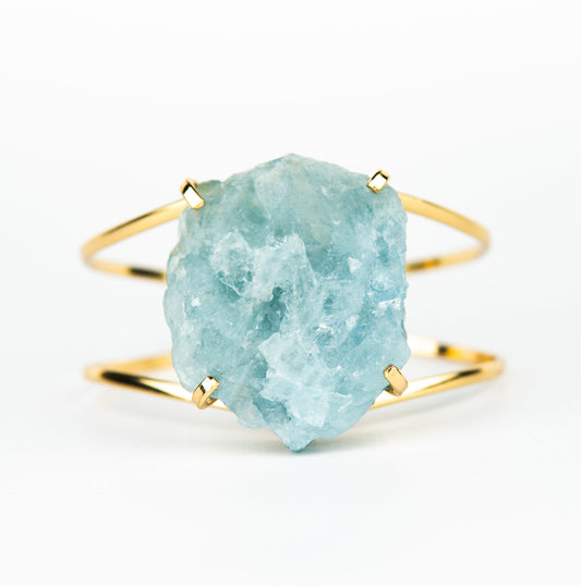 Браслет з Аквамарина з позолотою onesize Aq-157