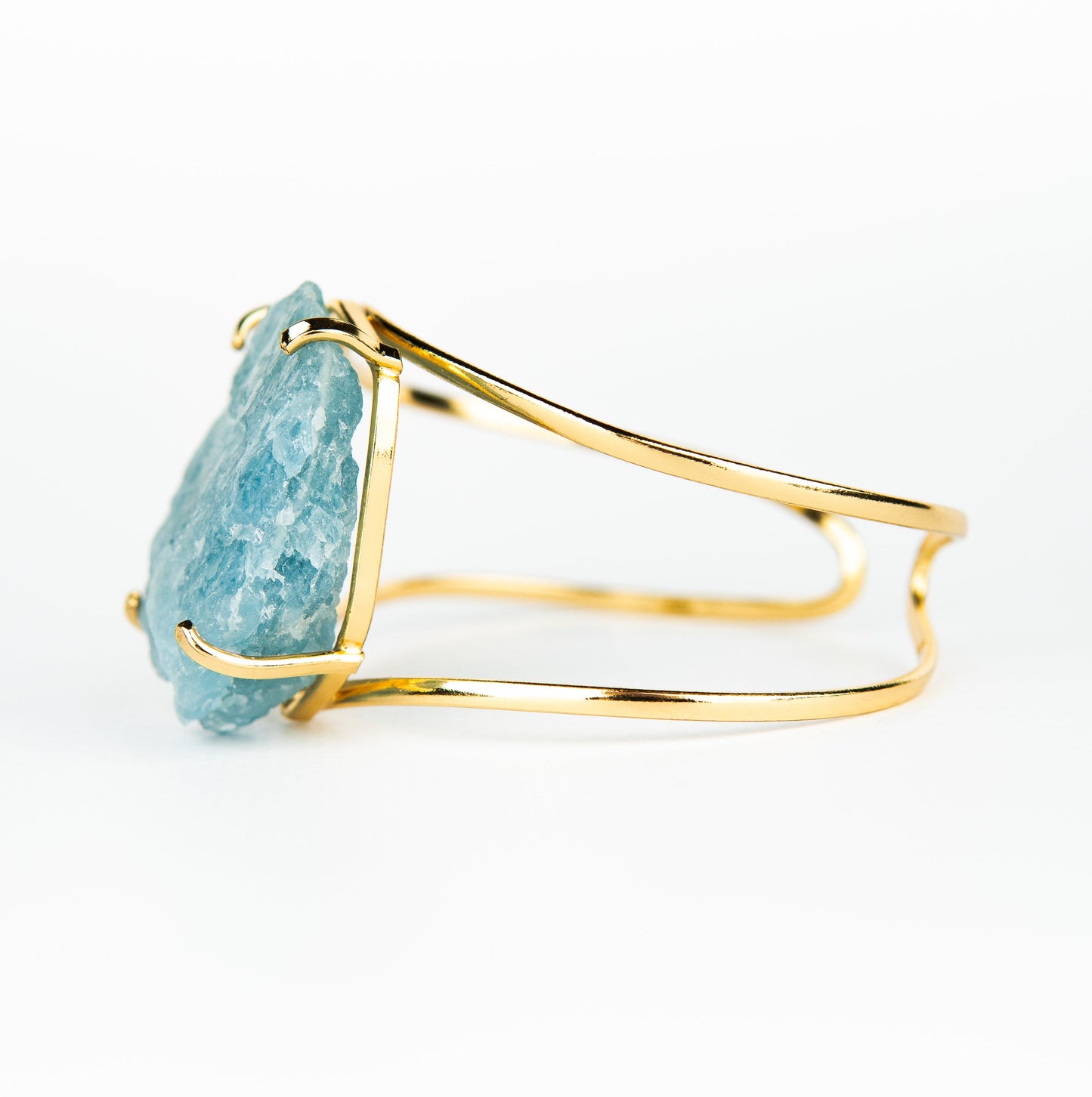 Браслет з Аквамарина з позолотою onesize Aq-157