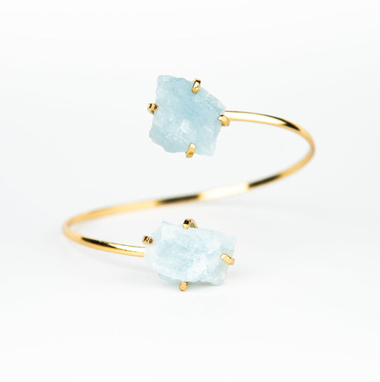 Браслет з Аквамарина з позолотою onesize Aq-158