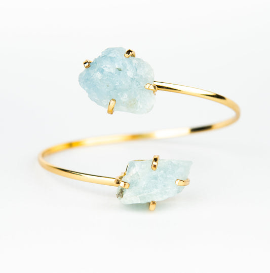 Браслет з Аквамарина з позолотою onesize Aq-159