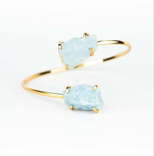 Браслет з Аквамарина з позолотою onesize Aq-160