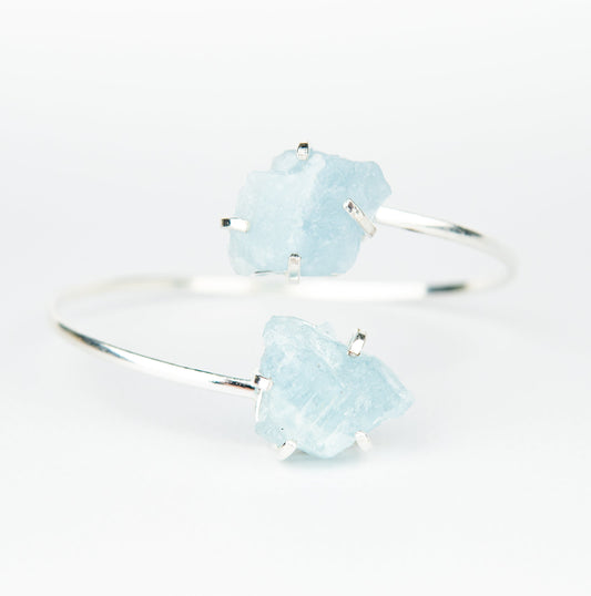 Браслет з Аквамарина з посрібленням onesize Aq-162