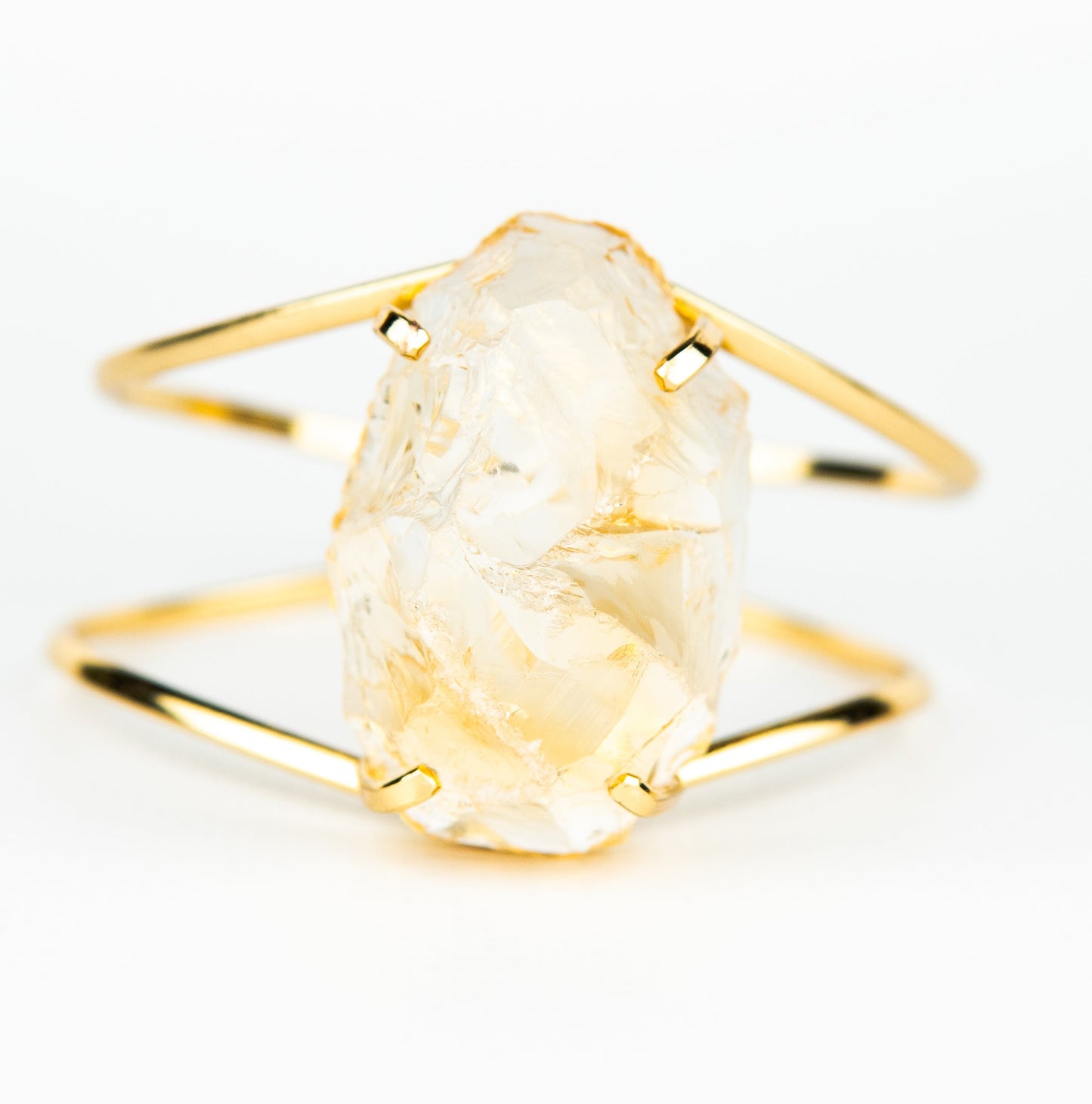 Браслет з цитрином з позолотою onesize Ct-3