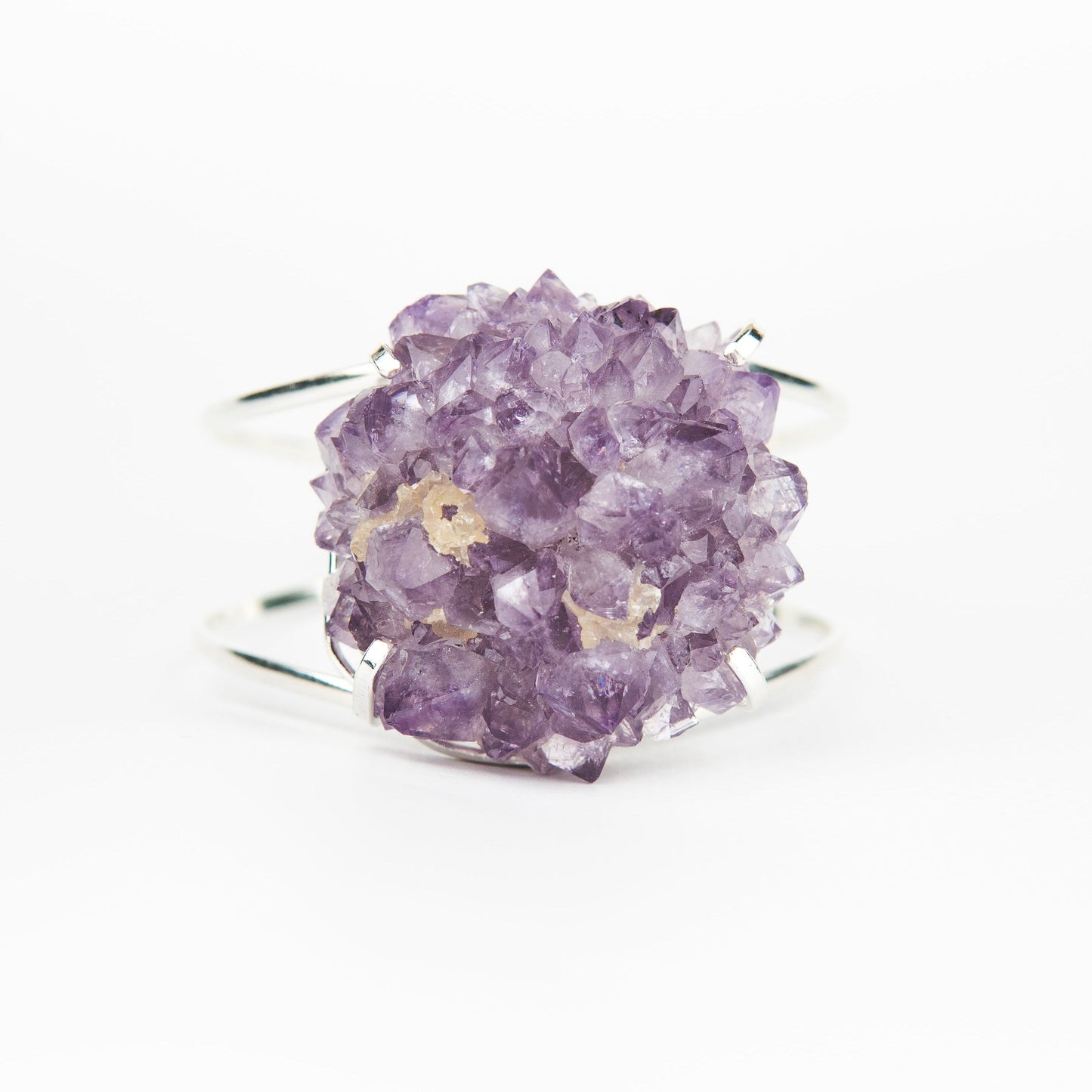 Браслет з Темним аметистом з посрібленням onesize DA-4