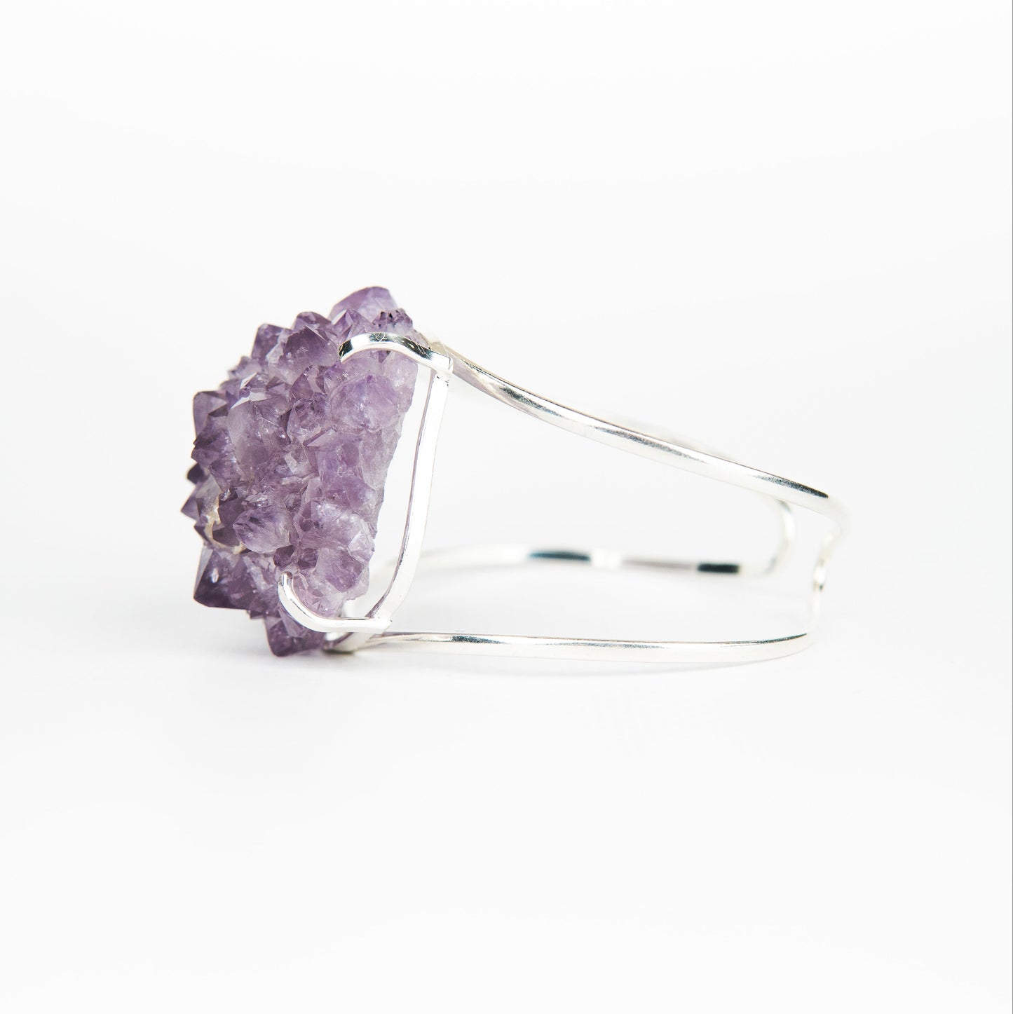 Браслет з Темним аметистом з посрібленням onesize DA-4