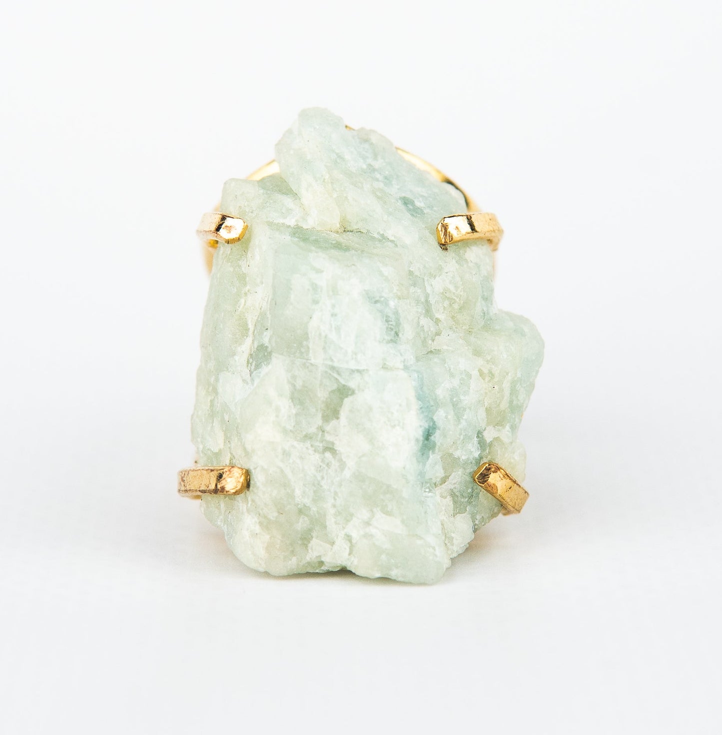 Каблучка з Аквамарина з позолотою onesize Aq-181