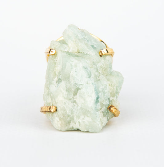 Каблучка з Аквамарина з позолотою onesize Aq-181