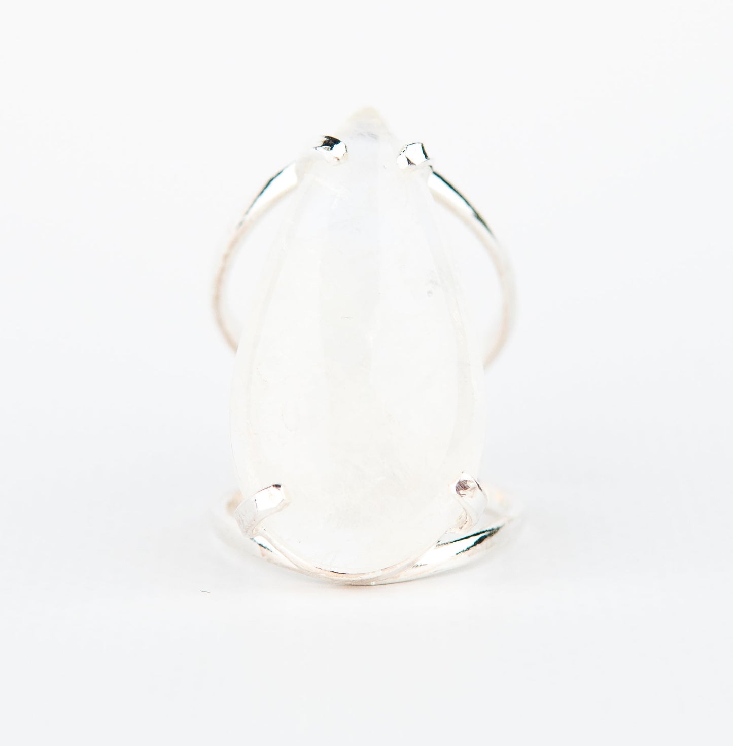 Каблучка з місячним камінням з посрібленням onesize Mk-5