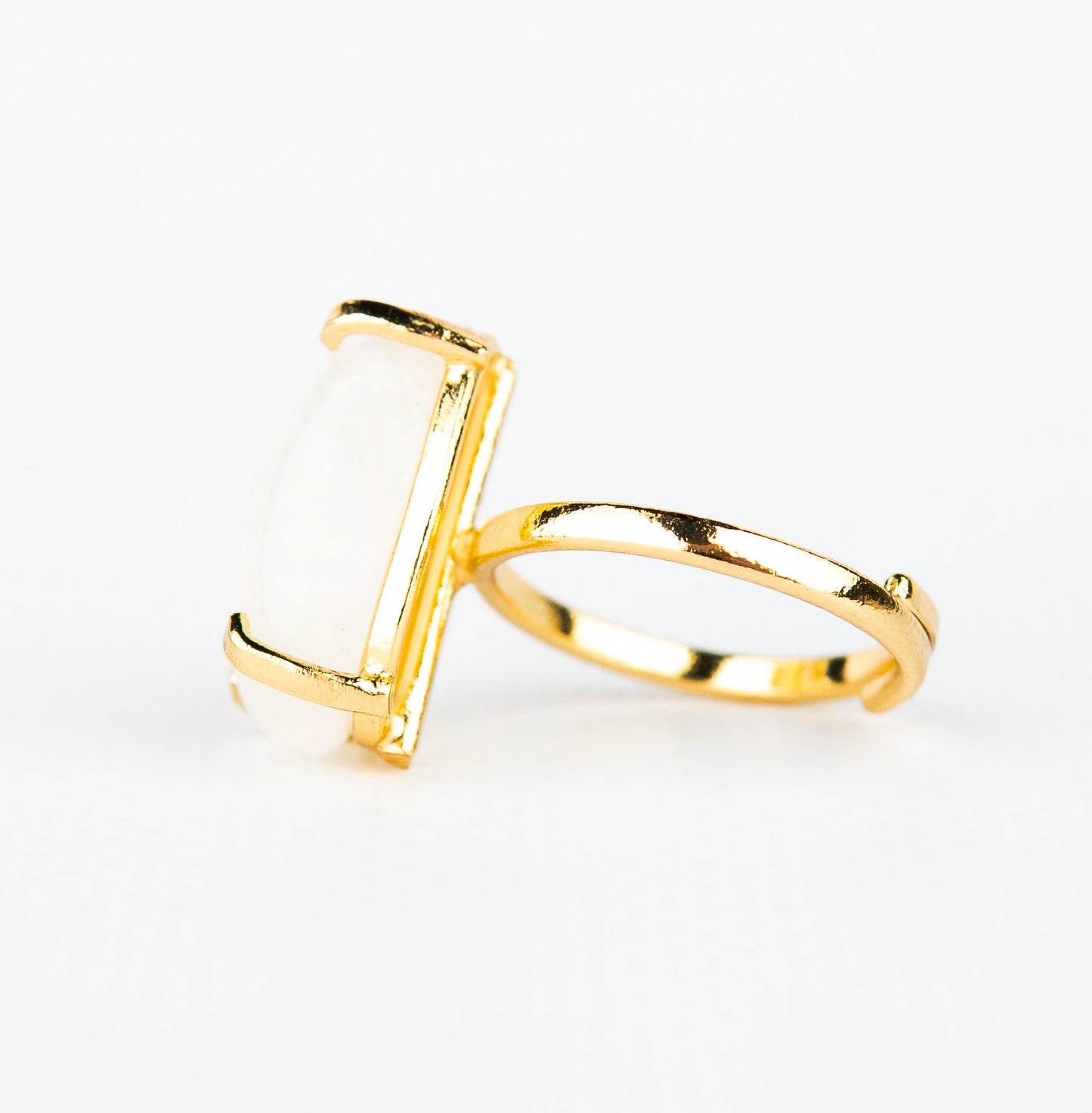 Кольцо с прозрачным Хрусталем с посеребрением onesize Cr-25