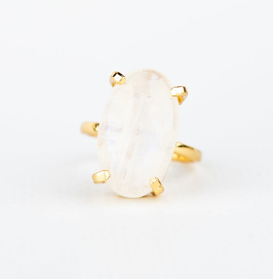 Кольцо с прозрачным Хрусталем с посеребрением onesize Cr-25