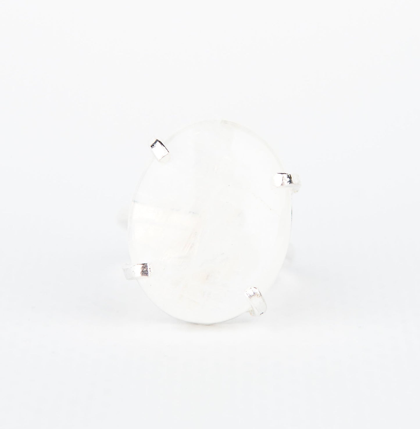 Кольцо с прозрачным Хрусталем с посеребрением onesize Cr-25