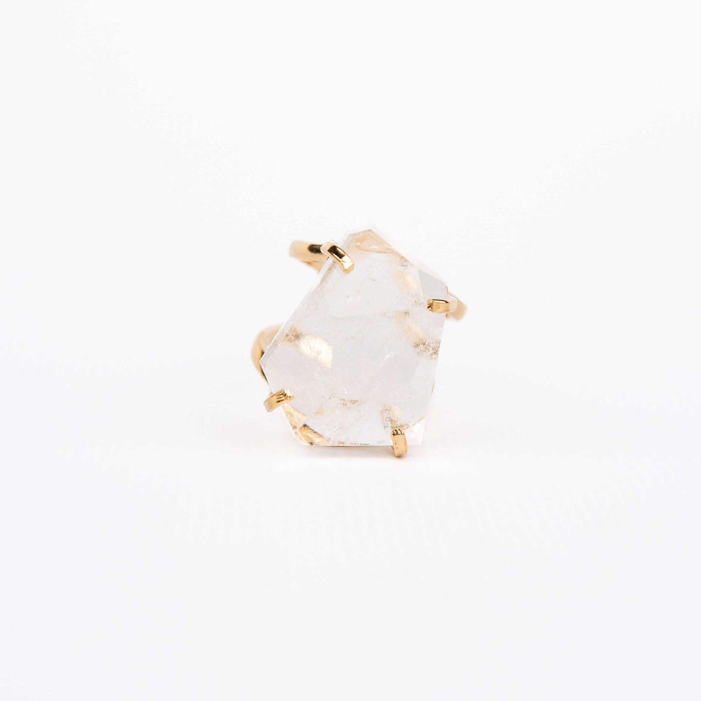 Каблучка з Гранованим кришталем з позолотою onesize Fcr-124