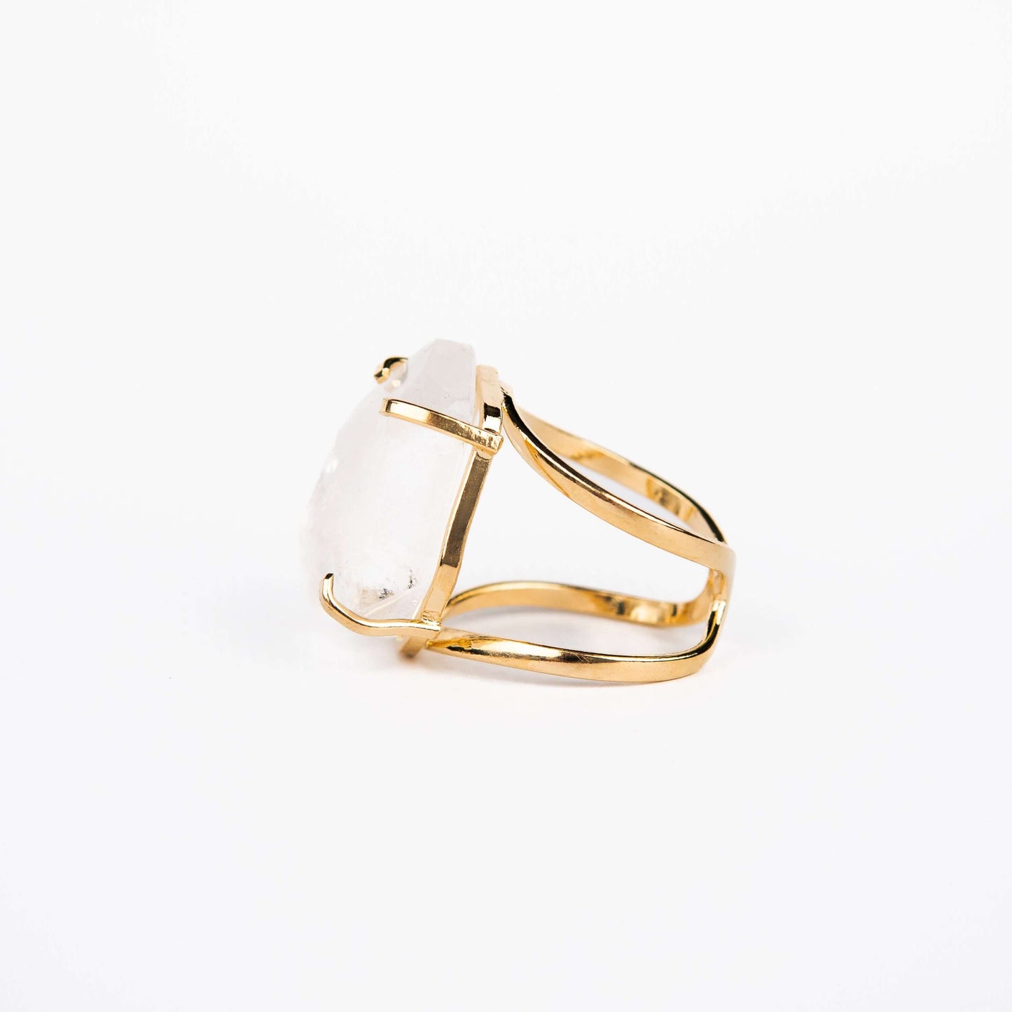 Каблучка з Гранованим кришталем з позолотою onesize Fcr-124