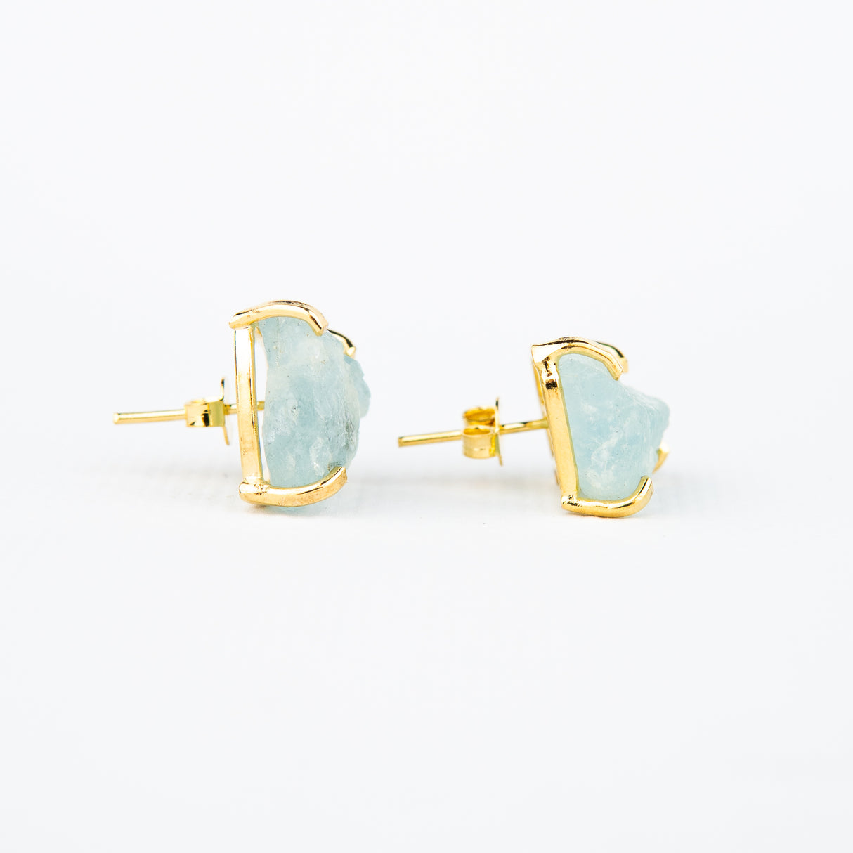 Сережки з Аквамарином з позолотою onesize Aq-25