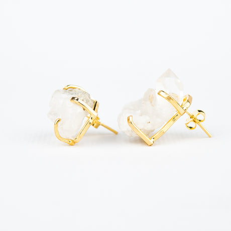 Сережки з кришталем з позолотою onesize Sh-10