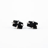 Сережки з турмаліном з посрібленням onesize Ty-2