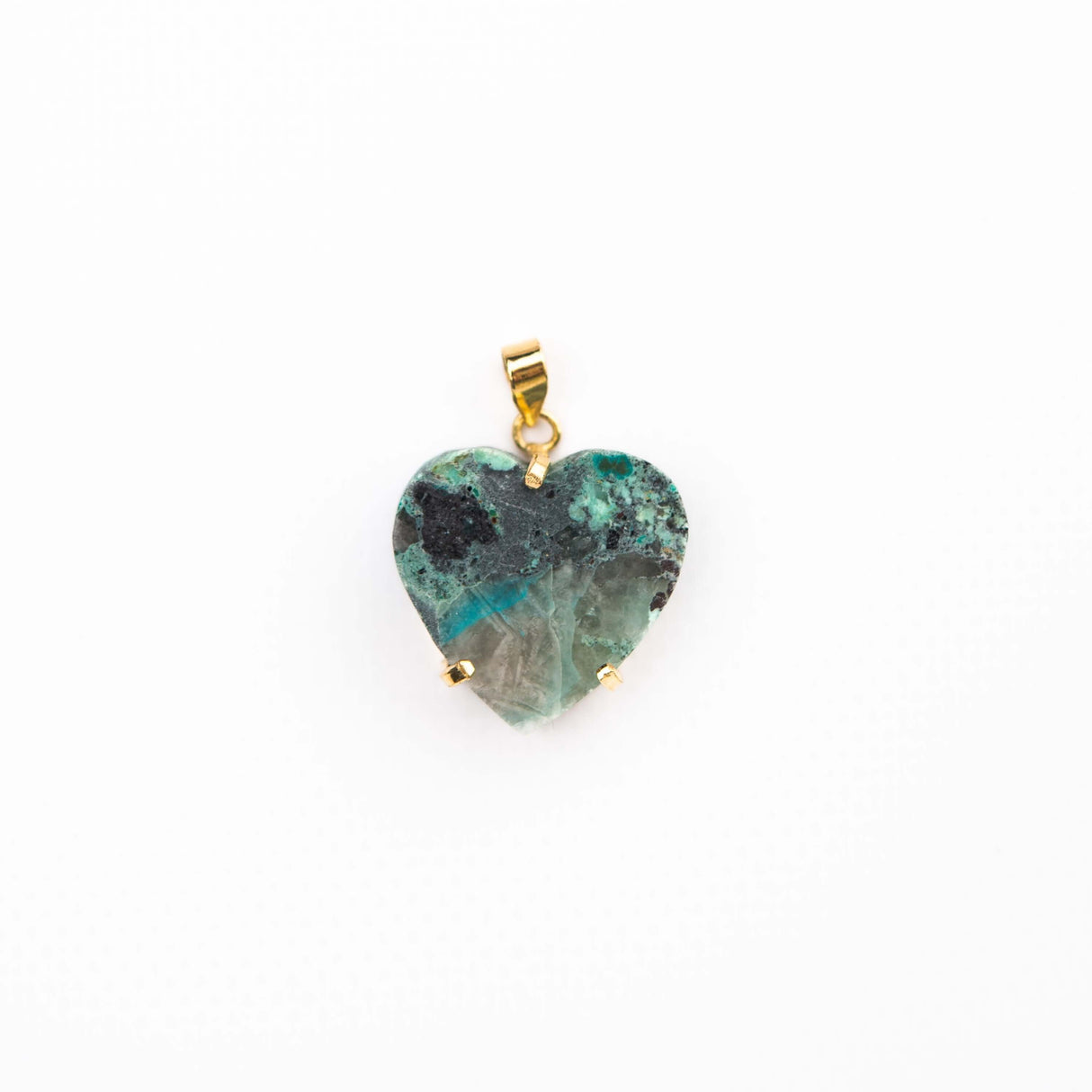 Кулон с Хризоколлой с позолотой onesize Ch-104