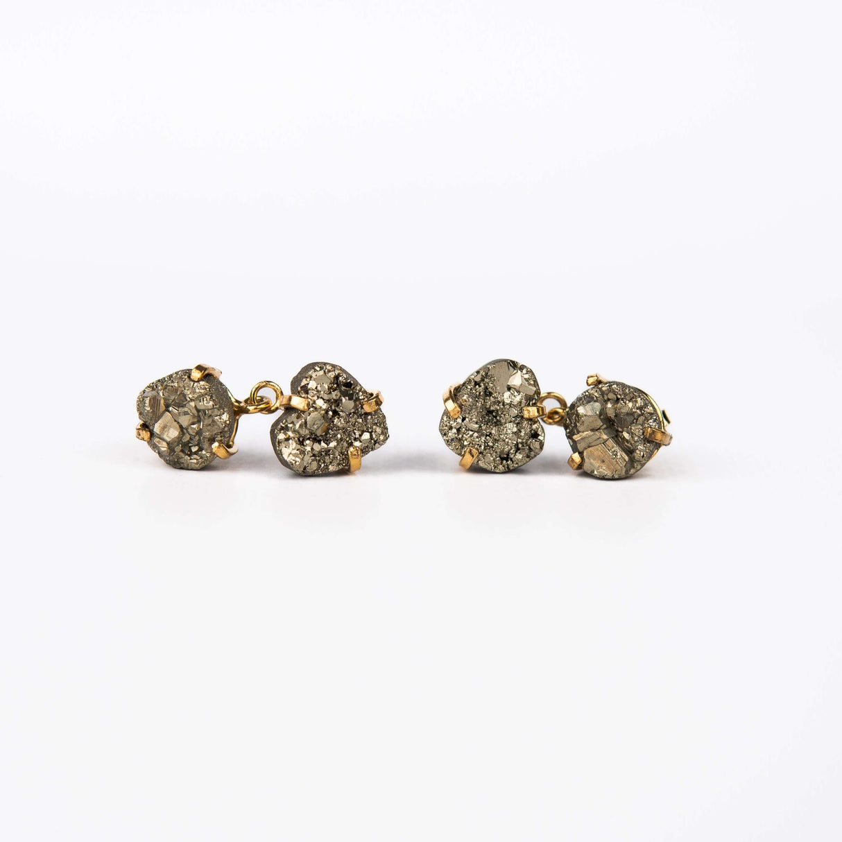 Серьги с пиритом с позолотой onesize Py-208