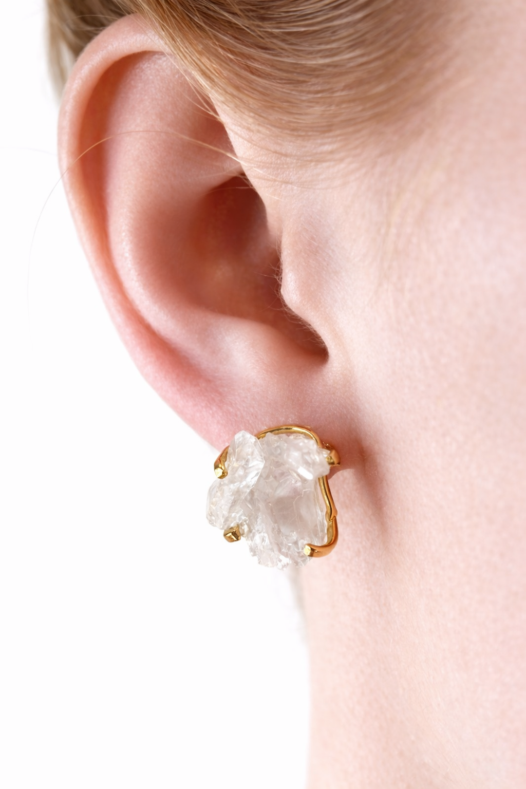 Сережки з кришталем з позолотою onesize Sh-2