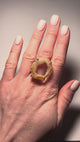 Каблучка з геодою з посрібленням арк onesize Ge-2